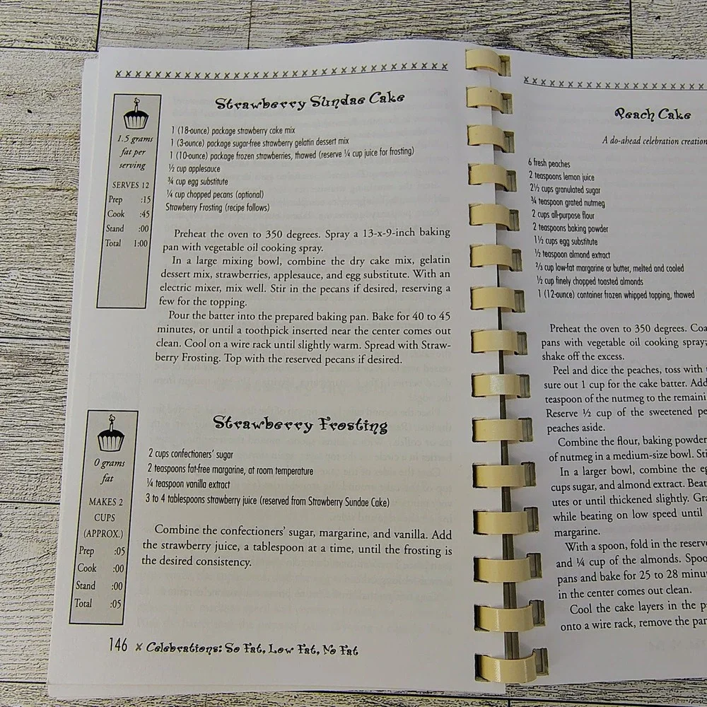 Celebrations So Fat Low Fat No Fat Cookbook Betty‎ Rohde Comb Spiral 1999 GOOD